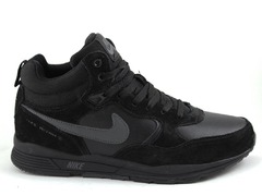 Nike Air Rivah Black/Grey (с мехом)