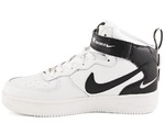 Nike Air Force 1 mid '07 lv8 Utility White/Black (с мехом)