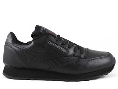 Reebok Classic Low Leather Black (c мехом)