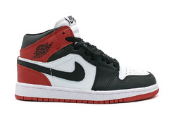 Nike Air Jordan 1 Mid Red/White/Black (с мехом)